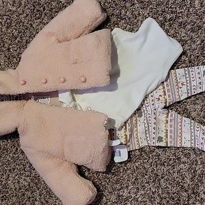 Baby Girl Coat Outfit 0-3 Months
